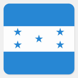 Sticker Carré Drapeau du Honduras