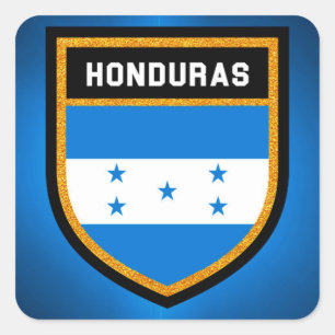 Sticker Carré Drapeau du Honduras