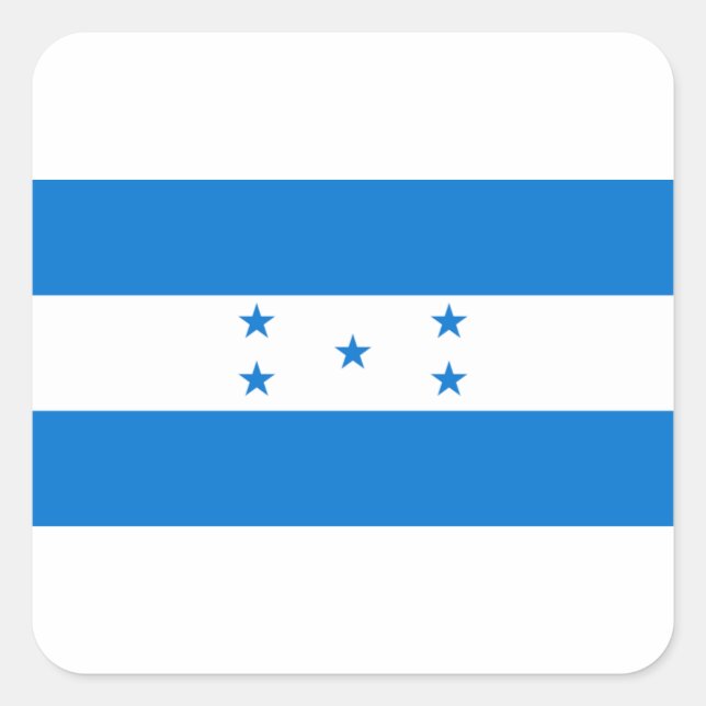 Sticker Carré Drapeau du Honduras - Bandera Hondureña de Hondura (Devant)