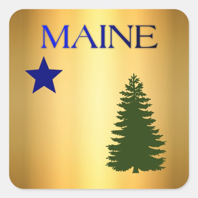 Sticker Carré Drapeau du Maine (1901) (Devant)