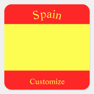 Sticker Carré Drapeau du pays Espagne Thunder_Cove