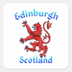 Sticker Carré Drapeau écossais Rampant Lion d'Edimbourg
