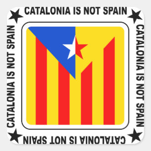 Sticker Carré Drapeau Estelada Catalanne