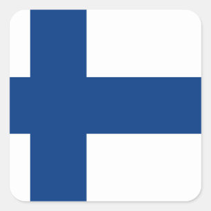 Sticker Carré Drapeau finlandais