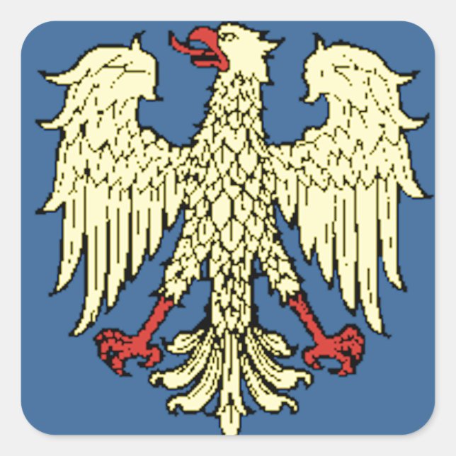 Sticker Carré Drapeau Friuli-Venezia Giulia (Italie) (Devant)