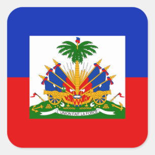 Sticker Carré Drapeau Haïti