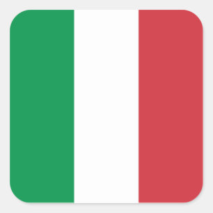 Sticker Carré Drapeau Italie/Italie