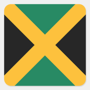Sticker Carré Drapeau Jamaïque
