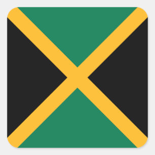 Sticker Carré Drapeau Jamaïque