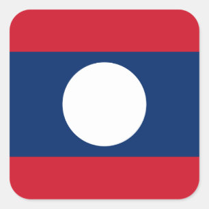 Sticker Carré Drapeau lao, Drapeau du Laos