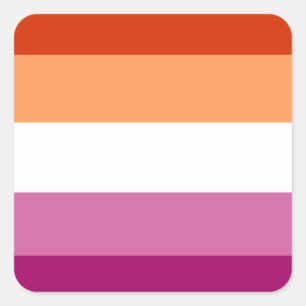 Sticker Carré Drapeau lesbien