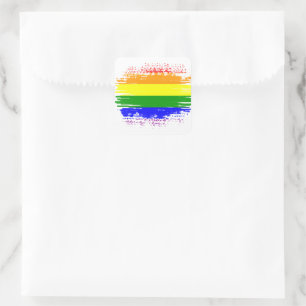 Sticker Carré Drapeau LGBT