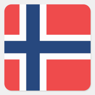 Sticker Carré Drapeau norvégien