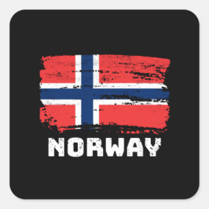 Sticker Carré Drapeau norvégien