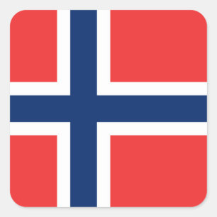 Sticker Carré Drapeau norvégien
