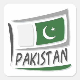 Sticker Carré Drapeau Pakistan Pride X