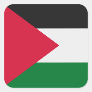 Sticker Carré Drapeau palestinien