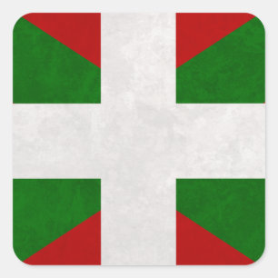 Sticker Carré Drapeau Pays Basque Euskadi