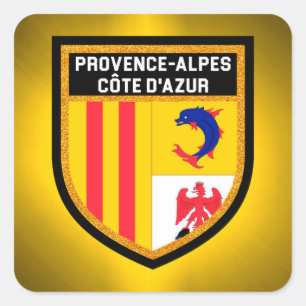 Sticker Carré Drapeau Provence-Alpes-Côte d'Azur