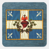 Drapeau Québec antique Carillon Sacré-Cœur