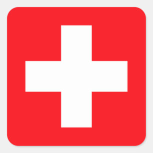 Sticker Carré Drapeau suisse
