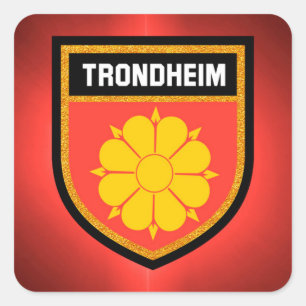 Sticker Carré Drapeau Trondheim