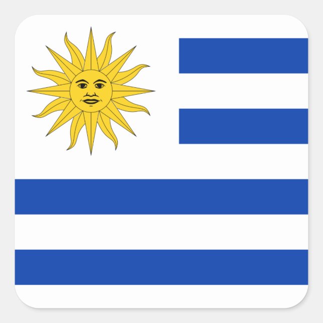 Sticker Carré Drapeau uruguayen (Devant)