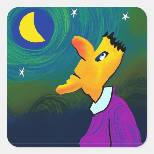 Sticker Carré dream time (Devant)