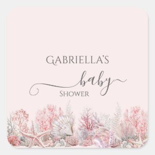 Sticker Carré Dreamy Under the Sea Baby shower