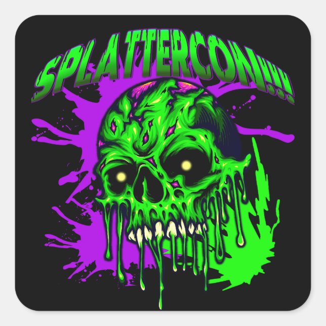 Sticker Carré Dresden Fans SplatterCon (Devant)