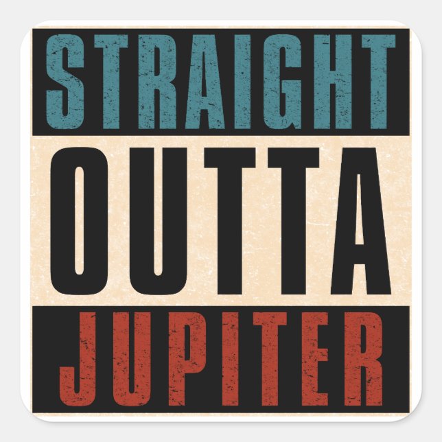 Sticker Carré Droit devant Jupiter Floride FL (Devant)