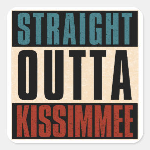 Sticker Carré Droit devant Kissimmee Floride FL