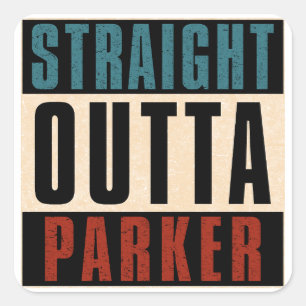 Sticker Carré Droit devant Parker Colorado CO