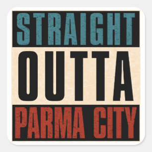 Sticker Carré Droit devant Parma Ohio OH