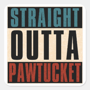 Sticker Carré Droit devant Pawtucket Rhode Island RI