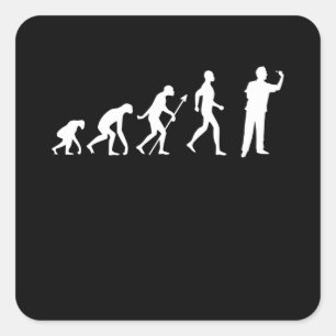 Sticker Carré Drôle DArtiste Dart Throwing