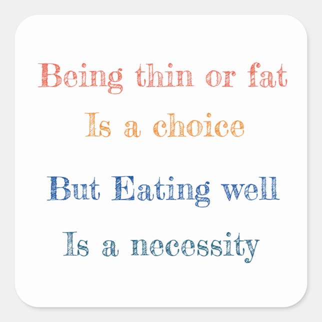 Sticker Carré Drôle dicton carré (Devant)