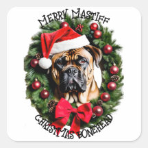 Drôle Noël Père Noël Bull Mastiff personnalisé per