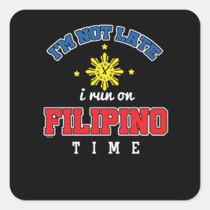 Sticker Carré Drôle temps philippin