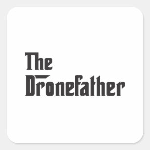 Sticker Carré Drones Pilote Quadcopter Drones FPV Drôle Idée cad