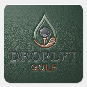 Sticker Carré Droplyt Golf Heritage Vert 