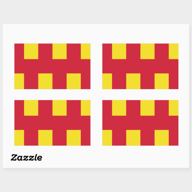 Sticker Carré du drapeau de Northumberland (Feuille)