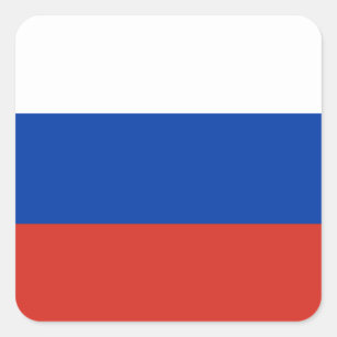 Sticker Carré du drapeau russe