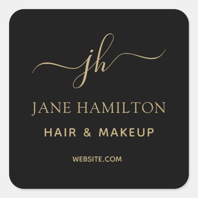 Sticker Carré du logo Monogram Business (Devant)