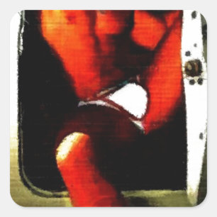 Sticker Carré Dub Dub Dub Hunk