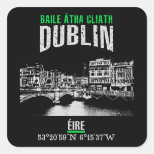Sticker Carré Dublin