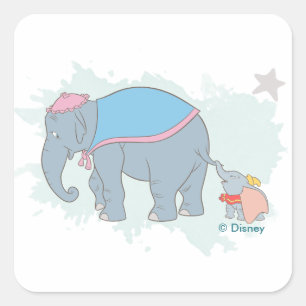 Sticker Carré Dumbo Bonne fête des mères