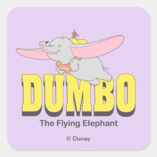 Sticker Carré Dumbo l'éléphant volant