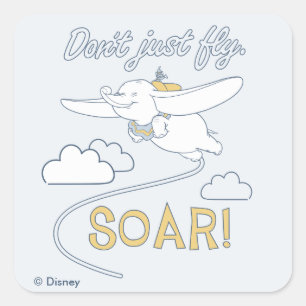 Sticker Carré Dumbo  Ne vole pas. SOL