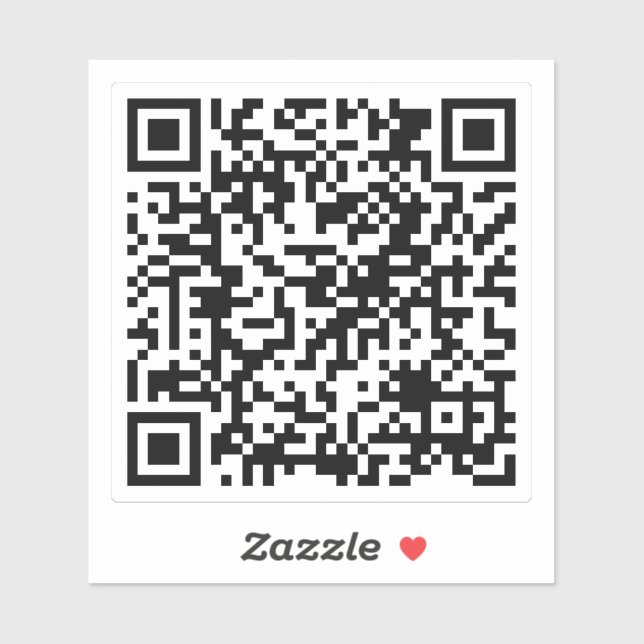 Sticker Carré d'URL personnalisé de code QR personnalisé (Feuille)